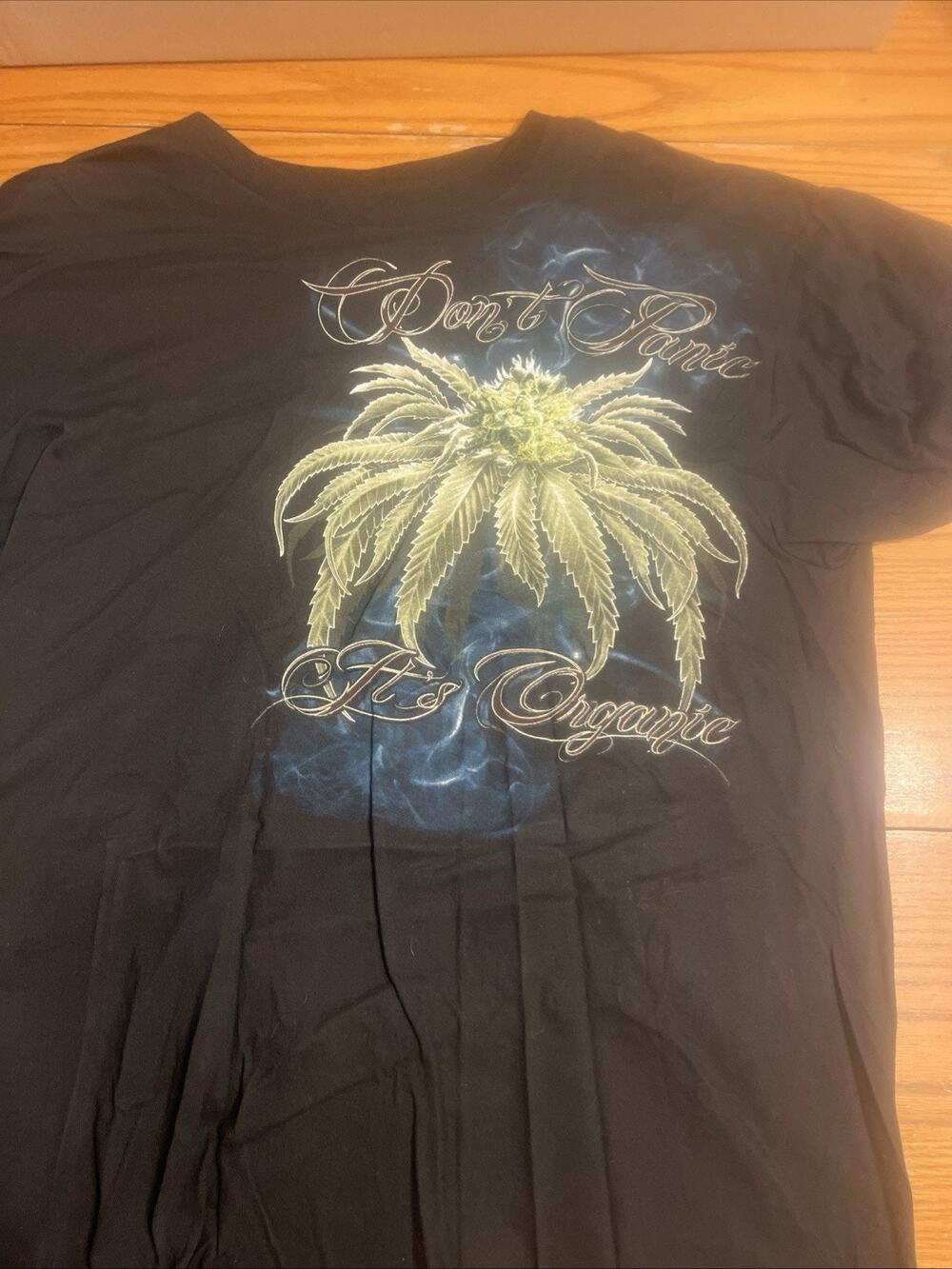 Don’t Panic Organic Marijuana Ganja Mens T-Shirt Leaf High Times XL